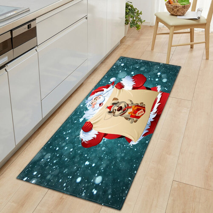 Anti-Skid Long Christmas Decor Printed Floor Mat