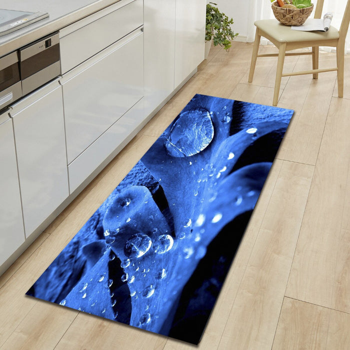 Anti-Skid Leaf Printed Floor Mat For Home