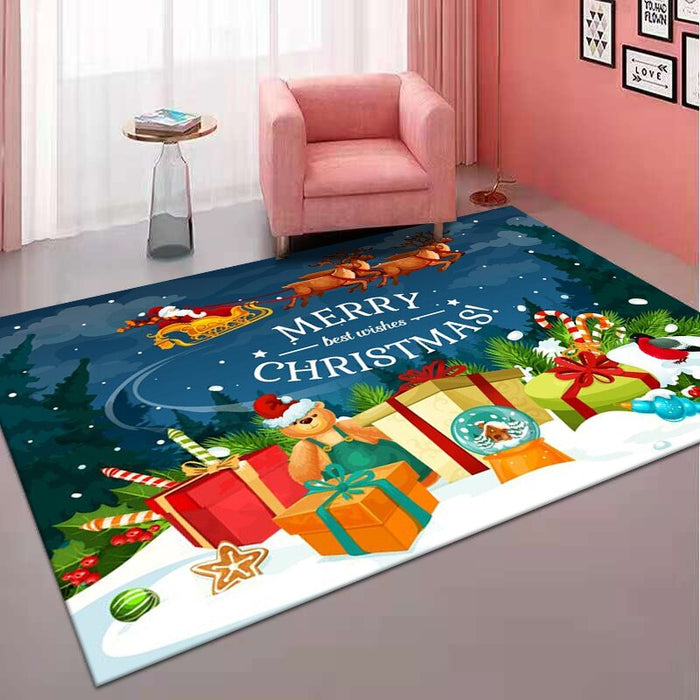 Non-Skid Christmas Décor Printed Floor Rug