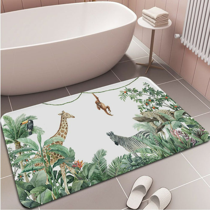 Jungle Animal Washable Floor Mat