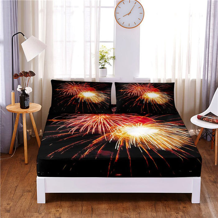 Fireworks Digital Printed 3pc Polyester Bedding Set