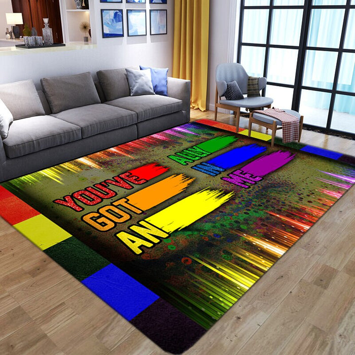 Anti-Slip Patterned Printed Floor Rug