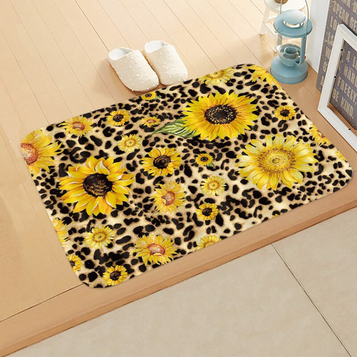 The Non-Skid Sunflower Printed Floor Mat