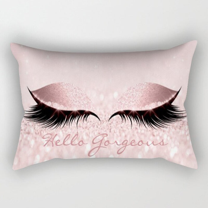 Eyes Printed Rectangular Pillow Cover