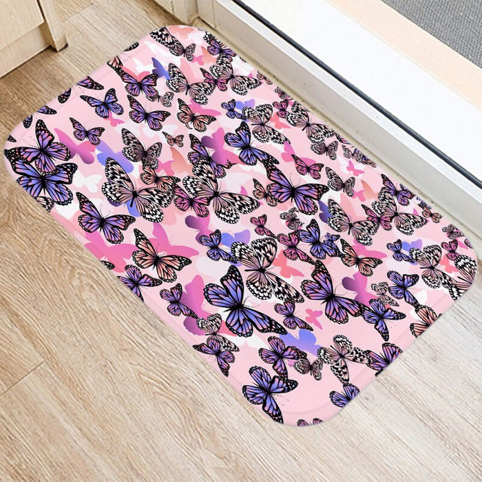 Anti-Slip Butterfly Print Floor Mat