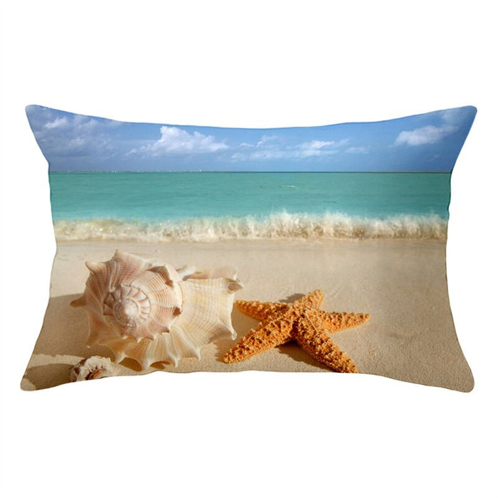 Beach Printed Rectangular Pillow Cover