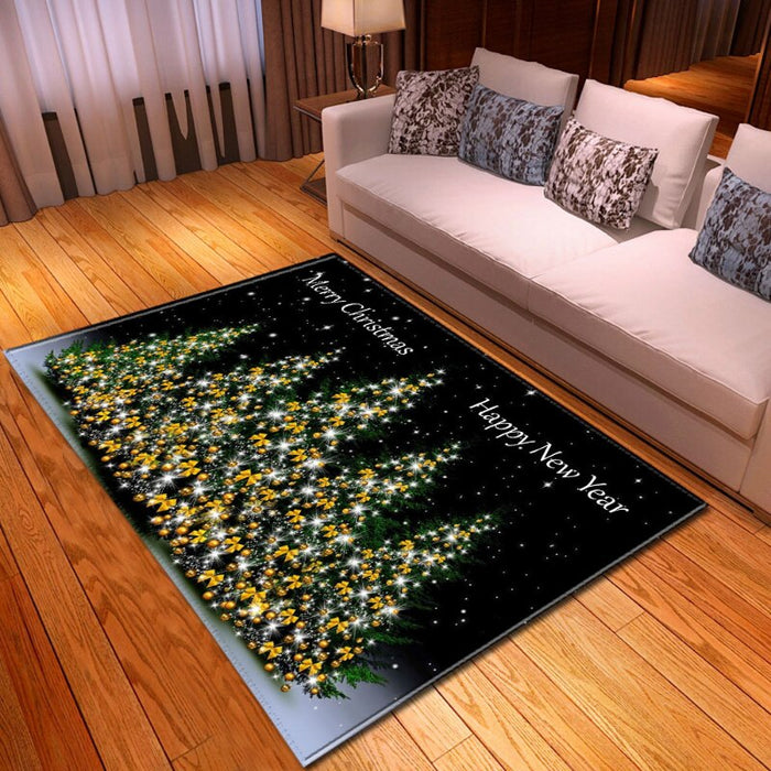 Non-Skid Christmas Printed Floor Rug