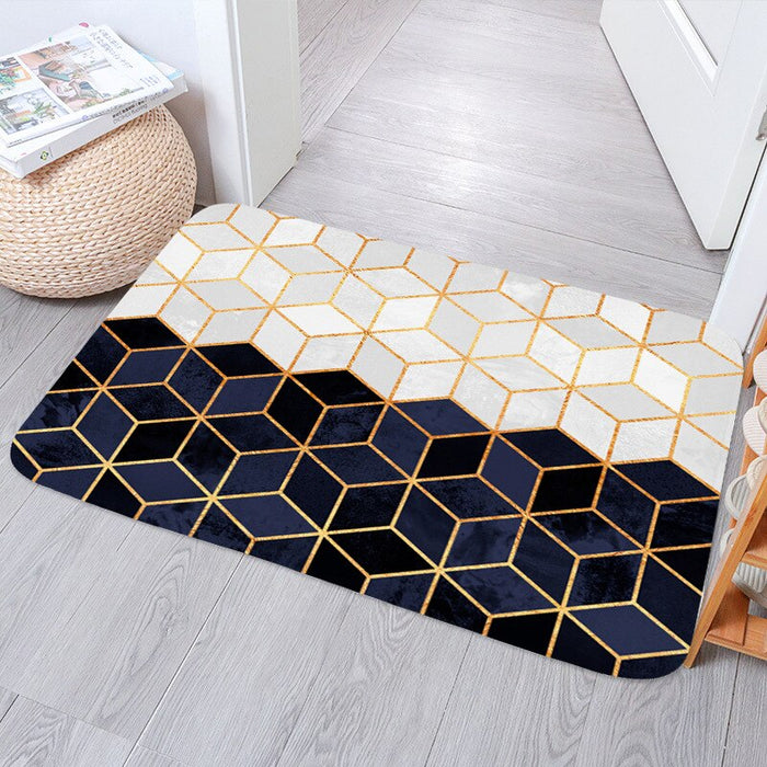 Anti-Skid Tiles Patterned Printed Floor Mat