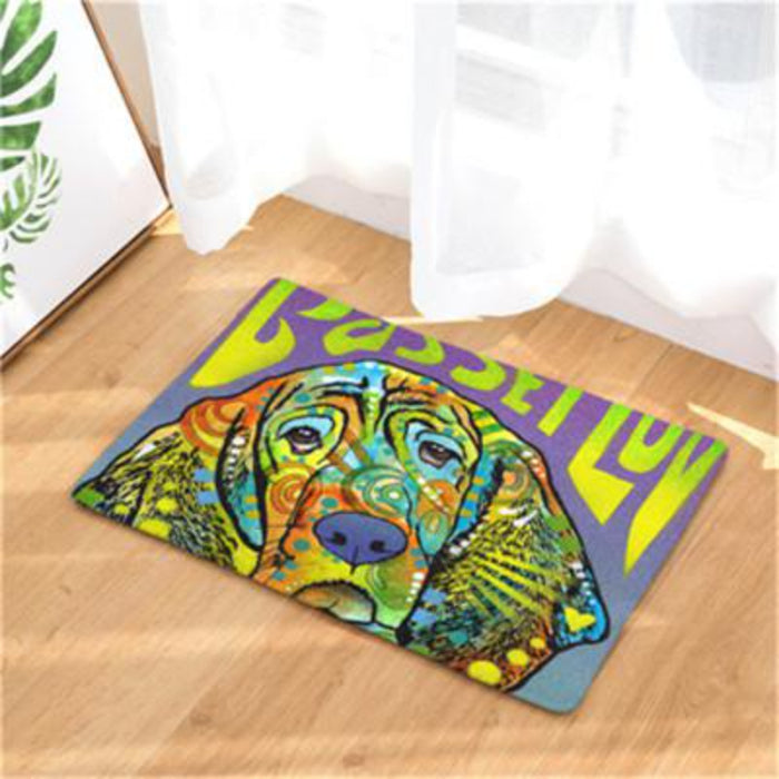 Anti-Slip Dogs Printed Floor Mat