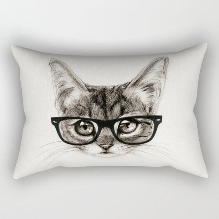 Fancy Animal Printed Rectangular Pillow Cover