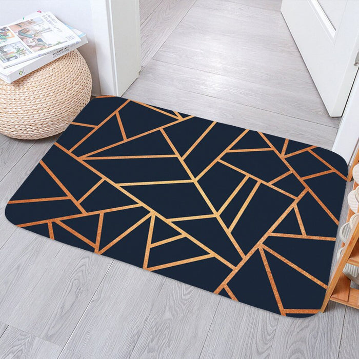 Non-Skid Marble Design Printed Floor Mat