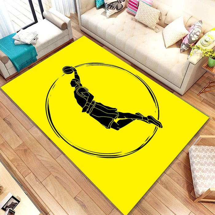 Non-Slip Basketball Printed Floor Mat