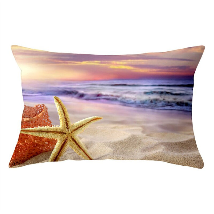Beach Printed Rectangular Pillow Cover