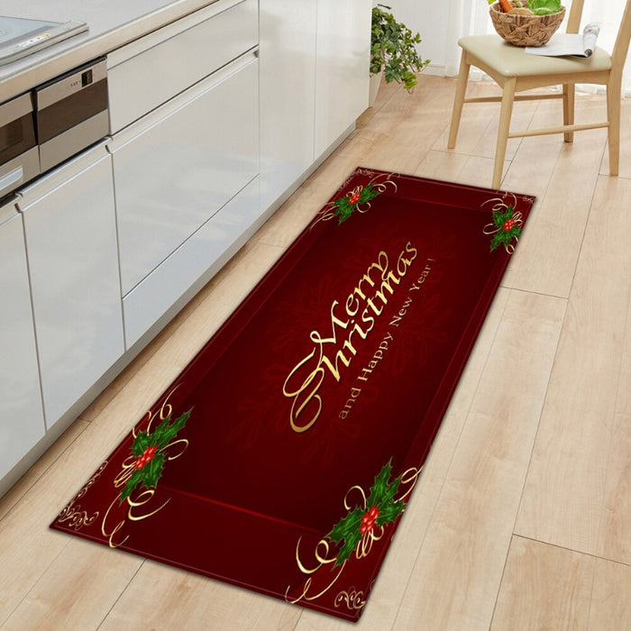 Anti-Skid Long Christmas Printed Floor Mat