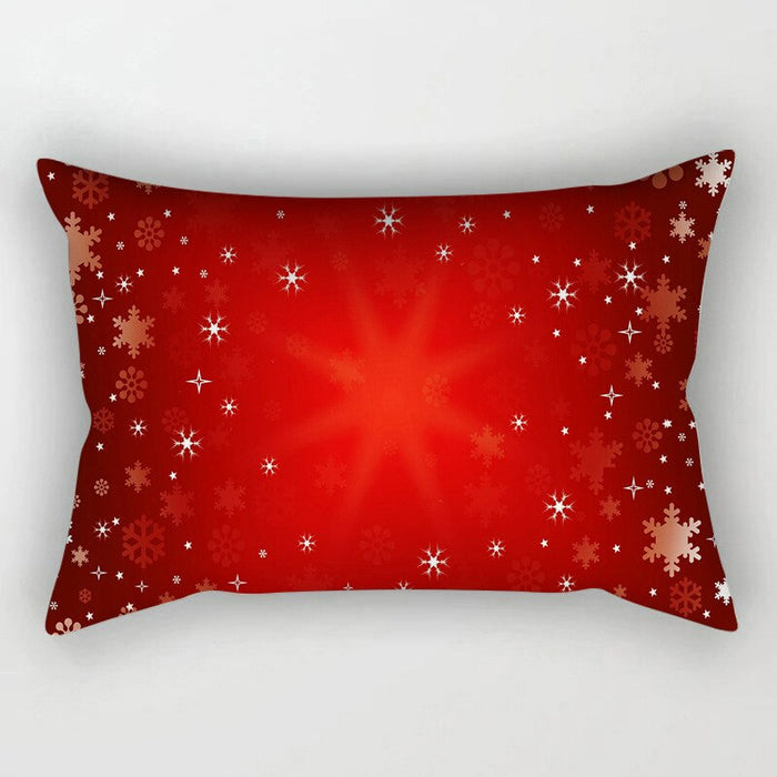 Christmas Themed Stylish Red Pillow Cover