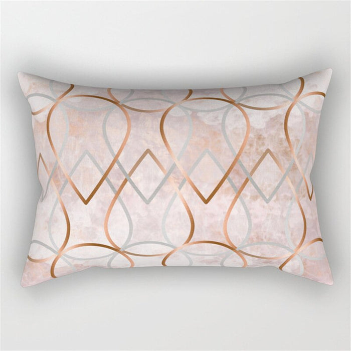 Colorful Geometric Pattern Printed Rectangular Pillow Cover