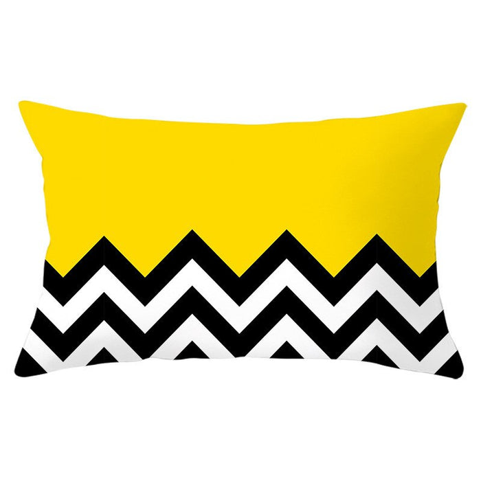 The Geometric Printed Rectangular Pillow Cover
