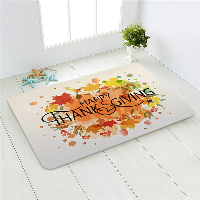 Happy Thanksgiving Printed Floor Mats