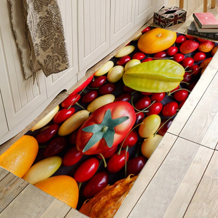 Non-Slip Fruits Pattern Printed Floor Mat