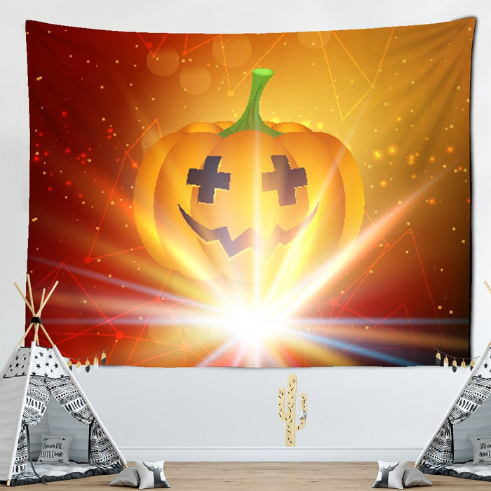 Scary Pumpkin Halloween Tapestry Wall Hanging Tapis Cloth