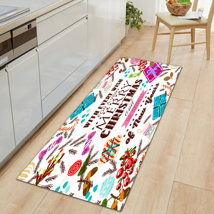 Anti-Skid Long Christmas Printed Floor Mat