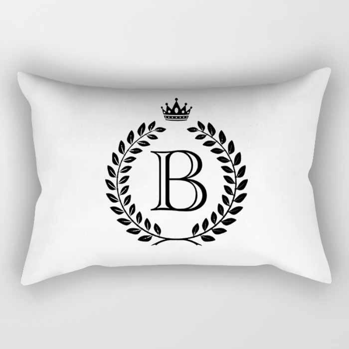 Letters Printed Rectangular Pillow Cover