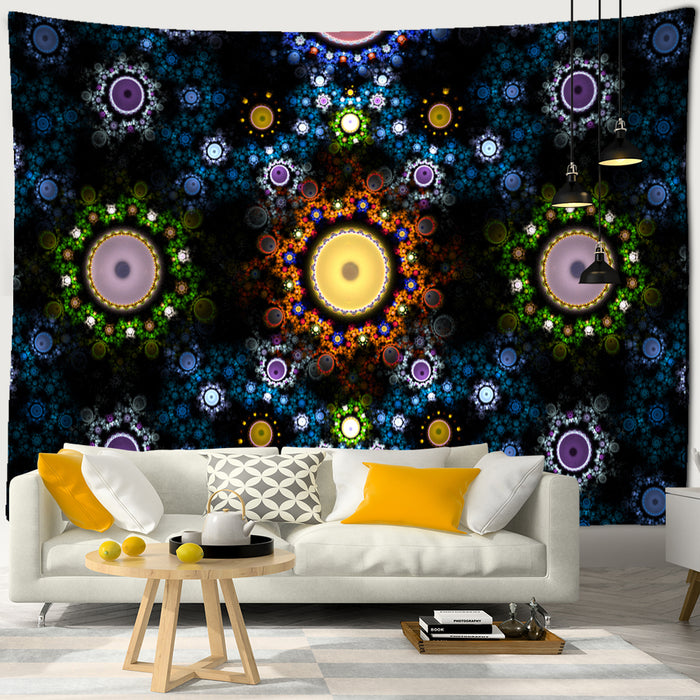 Fluorescent Geometric Pattern Tapestry Wall Hanging Tapis Cloth