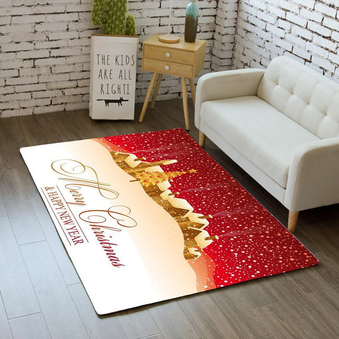 The Anti-Skid Christmas Printed Floor Mat For Home