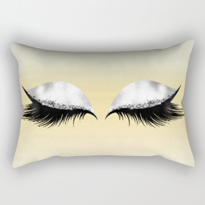 Eyes Printed Rectangular Pillow Cover