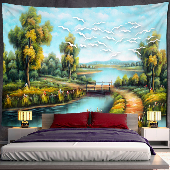 Modern Aesthetic Painting Tapestry Wall Hanging Tapis Cloth