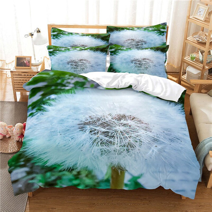 Dandelion Printed Duvet Cover Bedding Set