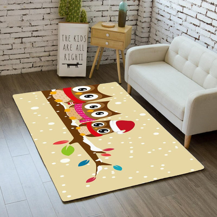 The Anti-Skid Christmas Printed Floor Mat For Home