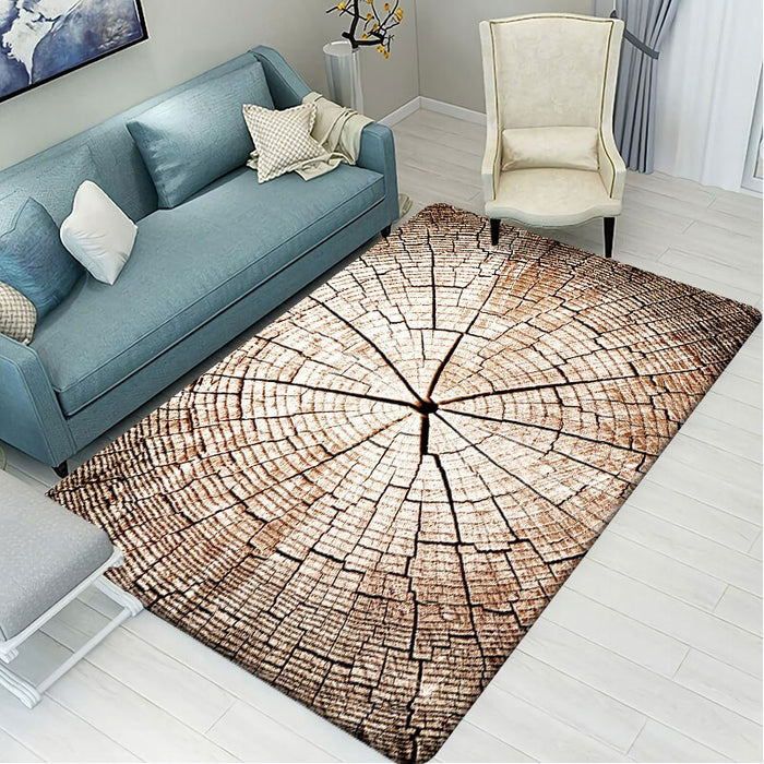 Tree Ring Printed Floor Carpet