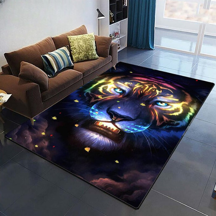 Non-Skid Tiger Art Printed Floor Mat