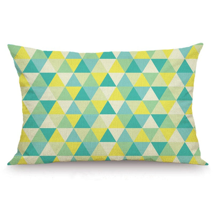 Geometric Pattern Printed Pillow Cover