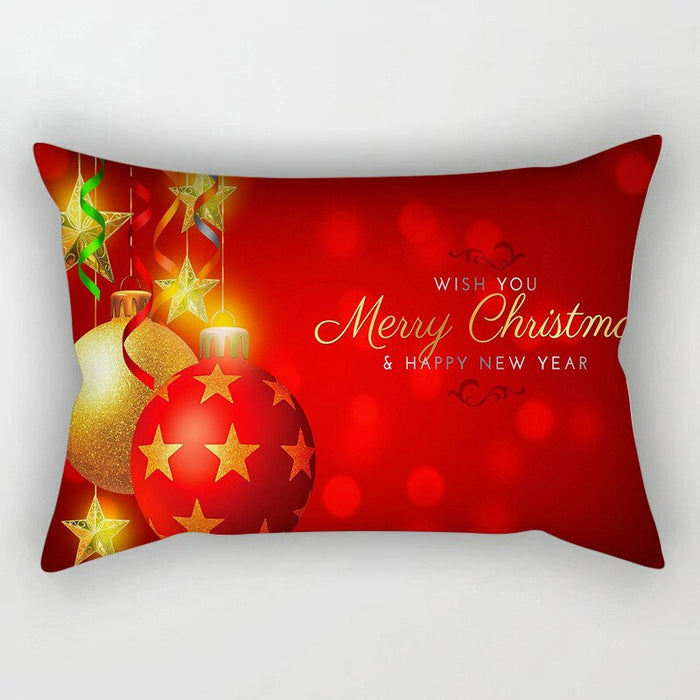 Christmas Themed Printed Pillow Cover