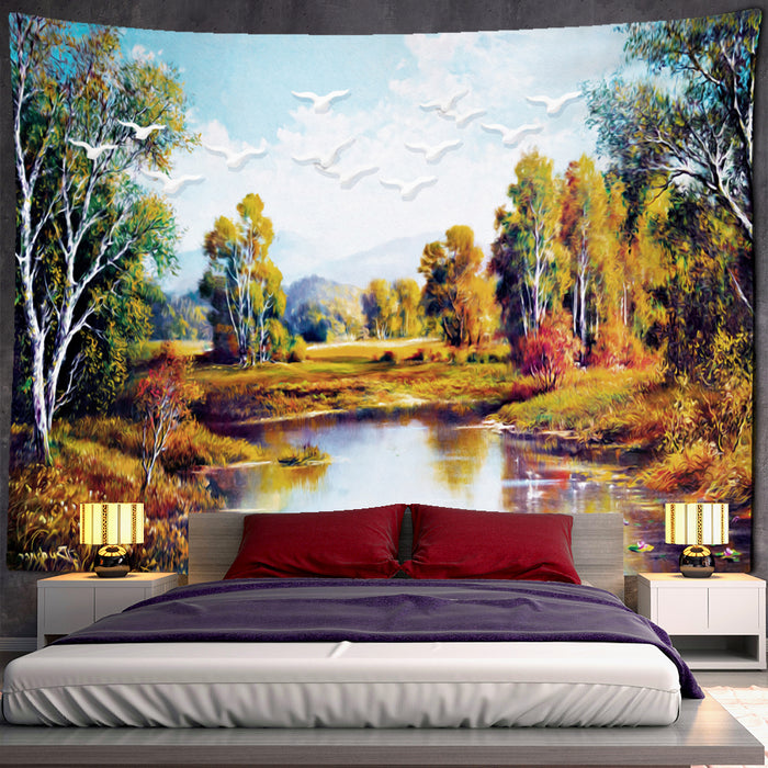 Modern Aesthetic Painting Tapestry Wall Hanging Tapis Cloth