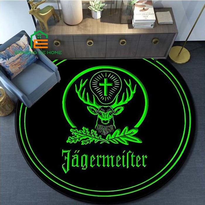 Anti-Slip Jägermeister Printed Round Mat