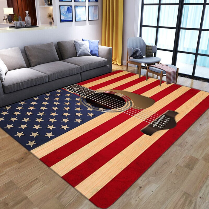 Anti-Slip Patterned Printed Floor Rug