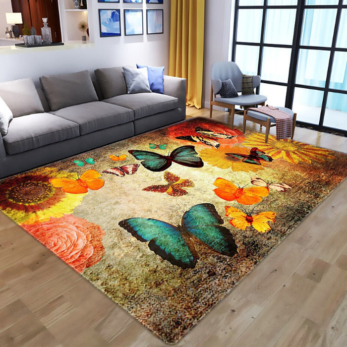 The Anti-Skid Butterfly Printed Floor Mat