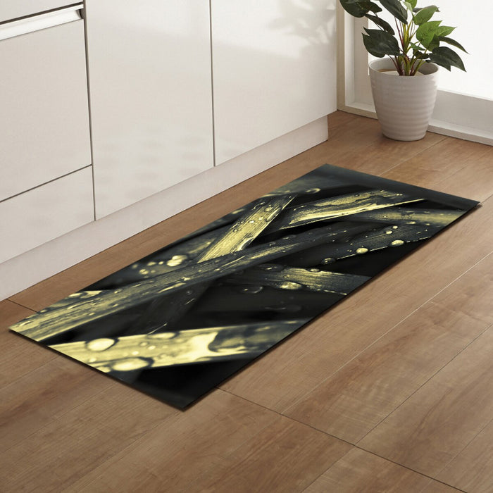 Anti-Skid Leaf Printed Floor Mat For Home
