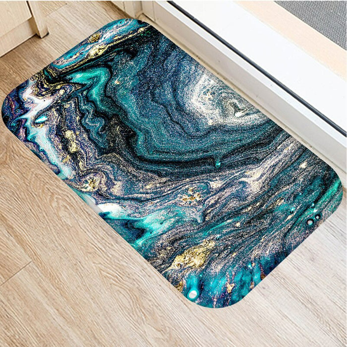 Nordic-Style Marble Printed Floor Mat