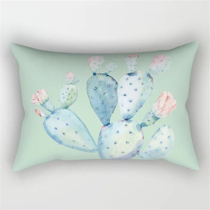 Cactus Printed Rectangular Pillow Cover