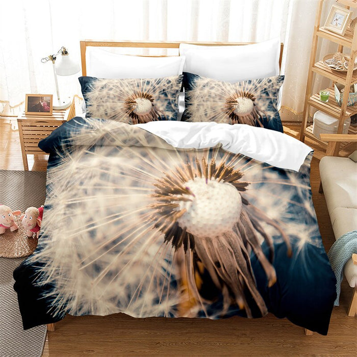 Dandelion Printed Duvet Cover Bedding Set