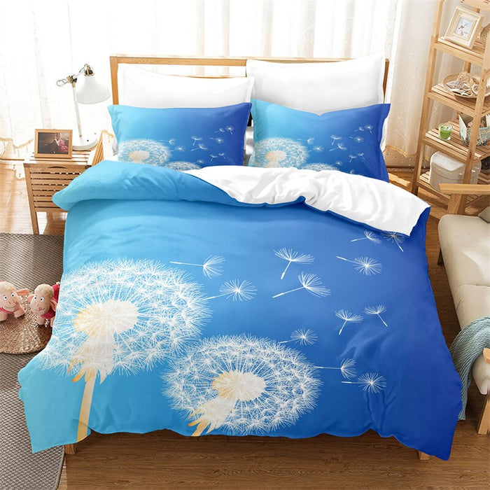 Dandelion Printed Duvet Cover Bedding Set