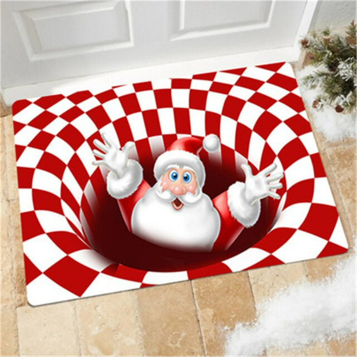 Print Illusion Santa Claus Floor Mat