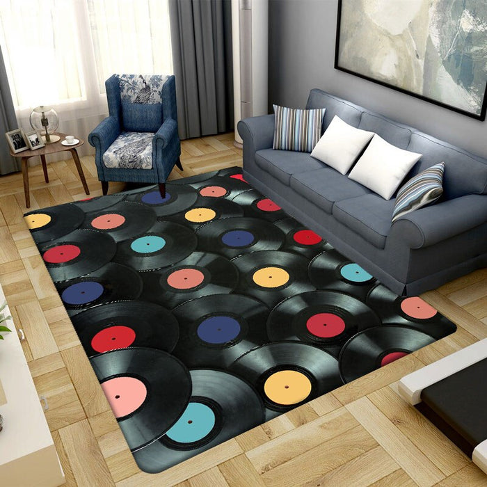 Non-Slip Music Record Printed Floor Mat