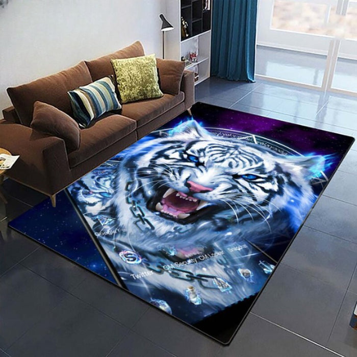 Non-Skid Tiger Art Printed Floor Mat
