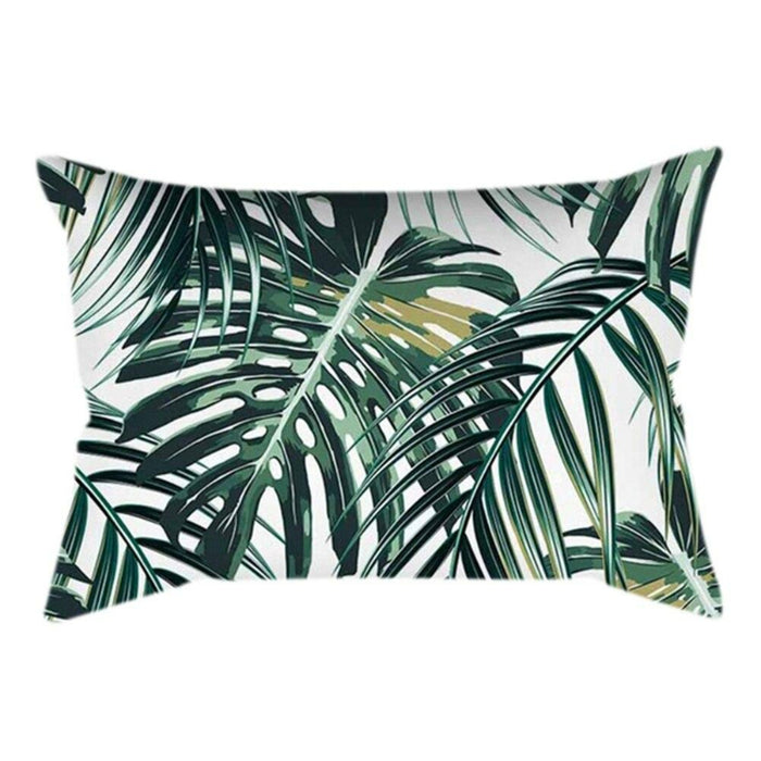 Color Plant Leaf Decorative Pillow Cover