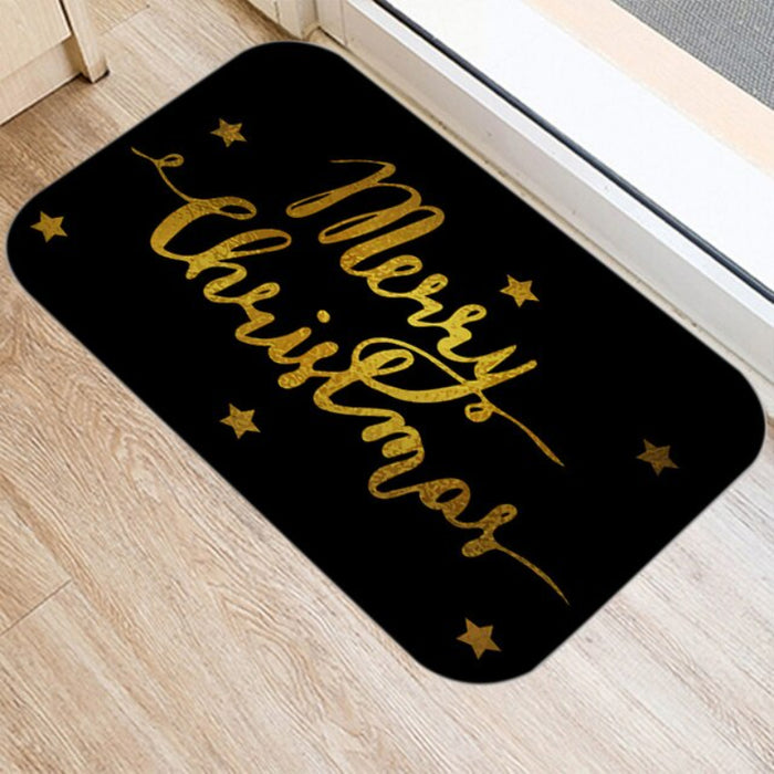 Non-Slip Rectangular Christmas Printed Floor Mat